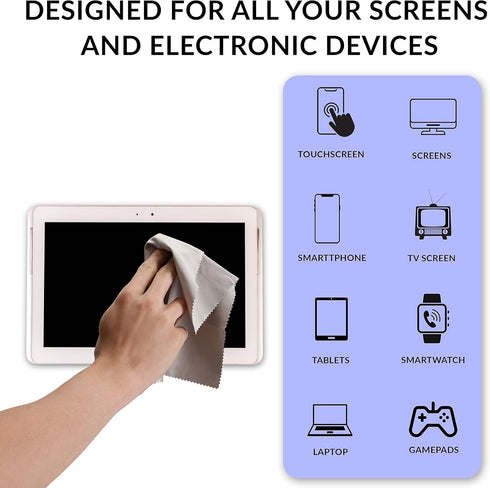 Swanky Computer Screen Cleaner Kit: Set of 2 Electronic Cleaner Spray 2 oz + 4 Microfiber Cleaning Cloth for Tv Cleaner - Ipad Screen Cleaner - Iphone Cleaner - Monitor Cleaner - Laptop Screen Cleaner