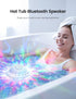 Floating Pool Speakers with Colorful LED Lights, IPX7 Waterproof Hot Tub Bluetooth Speaker, 10W Stereo Loud Sound,