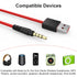 USB to 3.5mm Headphones Charging Cable Cord Compatible with Beats by Dr Dre Solo Studio Wireless Headphones, MP3 Player, iPod Shuffle, Speakers, Voice Recorder