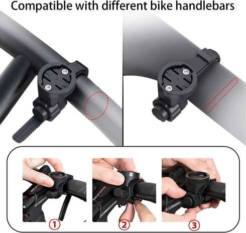 towild Bike Computer Edge Mount, Compatible with Garmin/Meilan/XOSS/iGPSPORT, Bike Light Mount