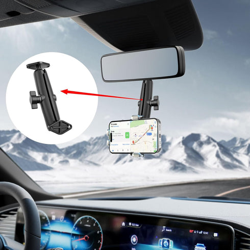fccairms 1" 360 Metal Double Socket Arm Compatible RAM Mount Arm, Double Ball Adapter, Rotation, Extension Rod