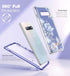 SURITCH Upgraded Samsung Galaxy S10 Case, Built-in Anti-Scratch Screen Protector, 360° Full Protection, Blue Lily
