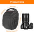 FOSOTO DSLR SLR Compact Camera Bag for Nikon D5100 D5300 D90, Canon T4 T5 600D 650D, with Waterproof Rain Cover