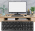 Arabic Keyboard USB Wired, 104 Keys Ultra Slim Full Size Keyboard with Numeric Keypad for Desktop Laptop, Black