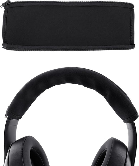 BlingKingdom Headphone Headband Cover Headphones Replacement Band Headband Protector with Zipper (Black)