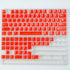 114 Keys Transparent Keycaps, PC Cherry Profile Red Crystal Keycap Set for Cherry MX Switches Mechanical Keyboard