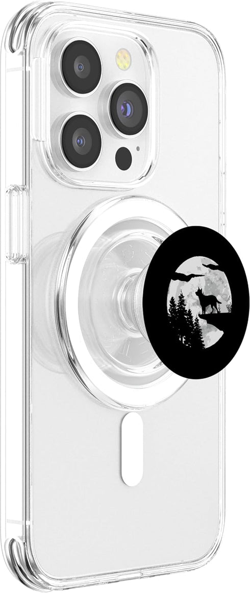 Australian Cattle Dog Moonlit Night PopSockets MagSafe PopGrip for iPhone