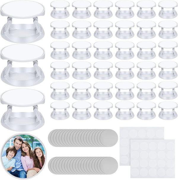 Frienda Slimline Phone Stand, 40 Pieces, White, Foldable, Adjustable Viewing Angle, Easy to Install, Suitable for