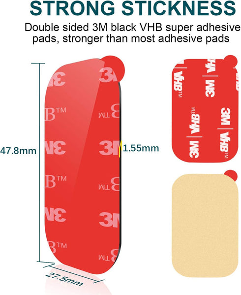 APPS2Car 3M Vhb Sticky Adhesive Pads Replacement Mounting Tape 4 Pcs, Dashboard Sticker Pads for Magnetic Phone Car Mount,Car Mount Adhesive,Double Sided 3M Adhesive Pads,Car Mount Sticker Tapes by APPS2Car