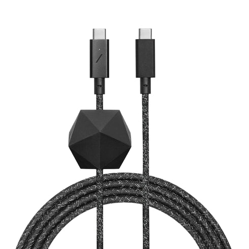 Native Union Type-C Desk Cable, USB-C to USB-C 8ft Ultra-Strong Charging Cable with Anchor Weight for iPhone 15