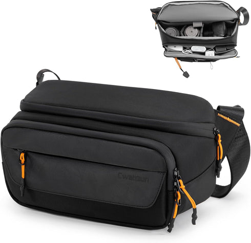 Cwatcun Camera Sling Bag Small, DSLR Compact Camera Shoulder Bag Crossbody, Photography