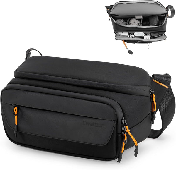Cwatcun Camera Sling Bag Small, DSLR Compact Camera Shoulder Bag Crossbody, Photography