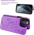 Vaburs iPhone 12 Pro Max Case Wallet with Card Holder - Embossed Butterfly Pattern PU Leather Cover
