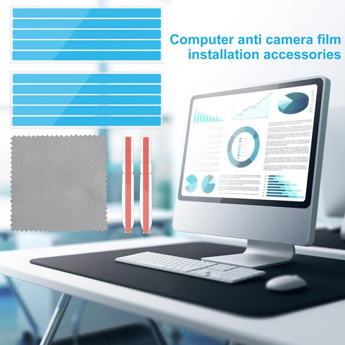 SAVITA 12pcs 2pcs Privacy Screen Adhesive Strips and Plastic Slide Mount Tabs for Computer Monitors with Microfiber