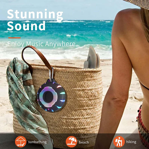 HEYSONG Waterproof Shower Bluetooth Speaker, Durable Portable Speaker with HD Sound, Wireless Outdoor Speaker for Pool,