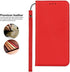 iCoverCase Genuine Leather Wallet Case Compatible with iPhone 6s Plus/6 Plus - Wrist Strap, Card Holder, Kickstand