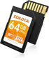 EF2_64GB UHS-I SD Card, Fast Storage Memory Card, Read Speed 100MB/s, Write Speed 50MB/s, C10, U3, V30, Full-HD & 4K