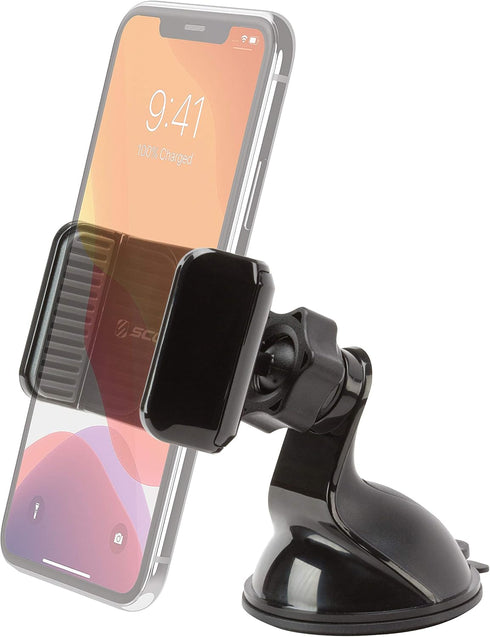 Scosche VWDSM2 Car Mount 3-in-1 Suction Cup Mount with Vent Clips for Mobile Devices - Window, Dash, Vent Mount
