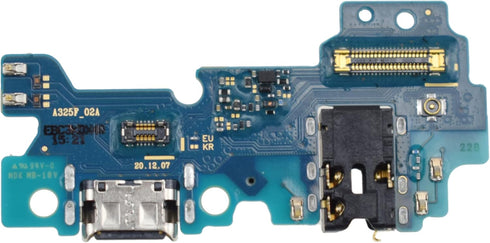 USB Charging Port Replacement Assembly for Samsung Galaxy A32 SM-A325F with Microphone Headphone Jack and Tool Kit