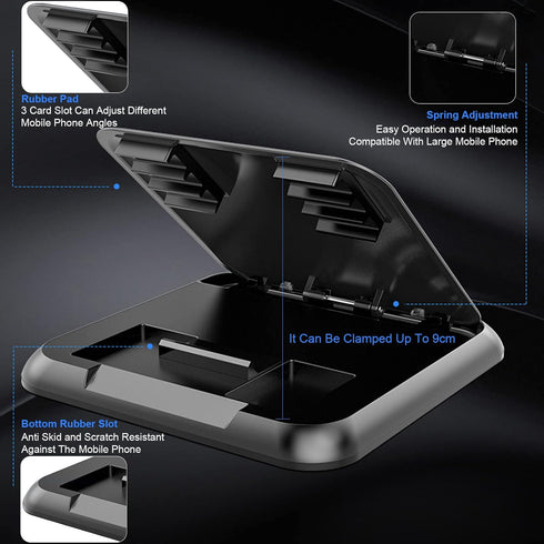 DOTAATDW Car Phone Holder, Dashboard Cell Phone Holder with Non-Slip Base for iPhone, Android, GPS