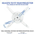 VIVO Universal Extending Ceiling Projector Mount, Height Adjustable Projection, White, MOUNT-VP02W