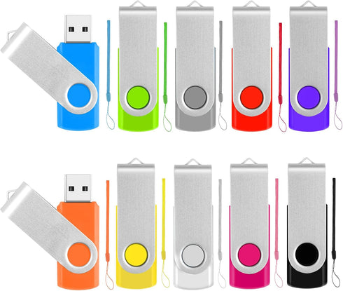 MECHEER Bulk USB Flash Drive 1GB Thumb Drives 10 Pack, Portable USB Storage