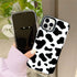 Abbery iPhone 12 Pro Max Case, Cute Clear Soft Silicone TPU with Cow Print Pattern, Shockproof Protective Cover for