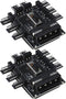 eMagTech 2Pcs 4-Pin IDE Molex 1 to 8-Way Cooling Fan Splitter Hub with 4 Pin Fan Speed Controller, 53x48mm