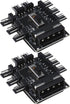 eMagTech 2Pcs 4-Pin IDE Molex 1 to 8-Way Cooling Fan Splitter Hub with 4 Pin Fan Speed Controller, 53x48mm