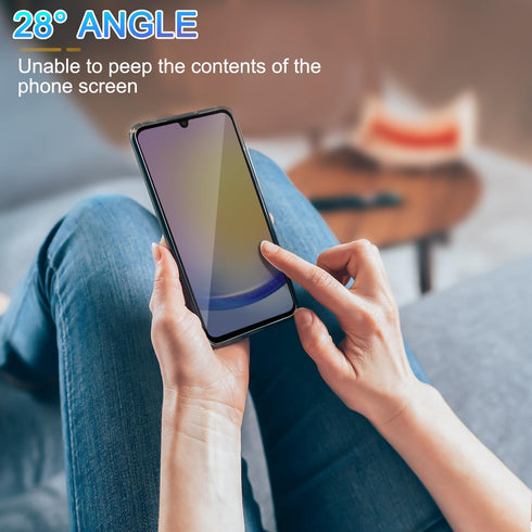 3 Pack Privacy Screen Protector for Samsung Galaxy A25 5G, Anti-Spy Tempered Glass, Ultra HD, Anti-Scratch,