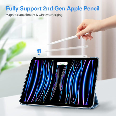 ProCase Slim Stand Hard Back Shell Cover for iPad Pro 11 Inch (2022/2021/2020/2018), Smart Cover for 4th Gen 2022 / 3rd