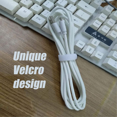 10FT Fast Charge Micro USB Cable - White USB to Micro USB for Samsung Galaxy S7, S6 Edge, LG, Kindle Fire.