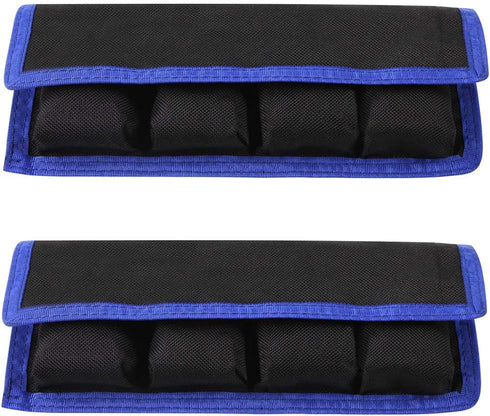 DSLR Camera Battery Holder/Pouch/Case/Bag (4 Pocket) for AA, LP-E6, LP-E8, EN-EL14, NP-FW50 Batteries (2Pcs)