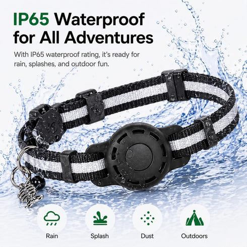 JNLIK GPS Collar for Cats (Android Only) Smart tag,Pet Tracker,Waterproof Compatible with Google Find My,No Monthly