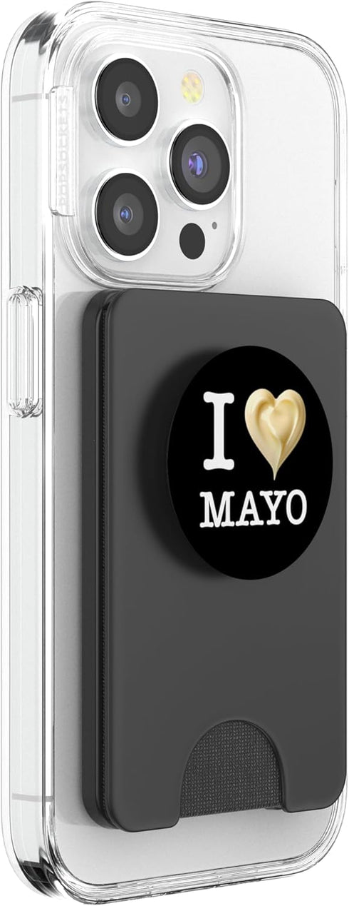 Playful Mayonnaise Designs for Mayo Enthusiasts For the unique mayonnaise lovers: 'I Love MAYO_white text PopSockets