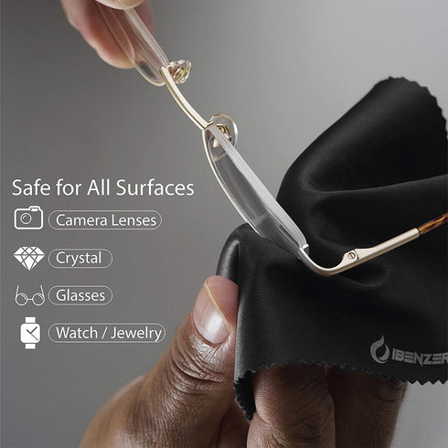 IBENZER MF01S-6P-A Microfiber Cleaning Cloths for Electronics Micro Fiber Camera Lens Cleaning Cloth, Glasses, Screens