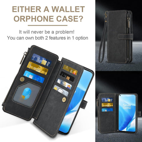 Asuwish Phone Case for OnePlus Nord N200 5G, Wallet Cover with Tempered Glass Screen Protector, Flip Card Holder