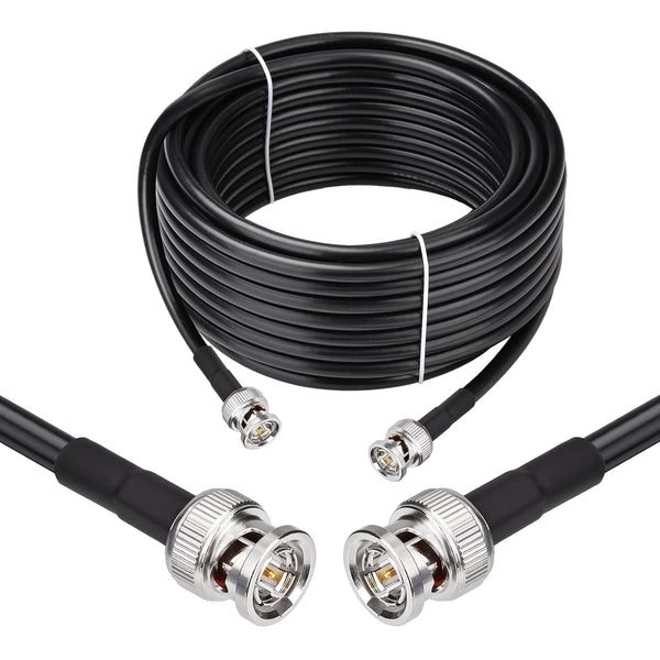 SDI Cable BNC Cable 75 Ohm BNC Jumper 30FT Low Loss BNC Male to Male Connector Extension Coax Cable for CCTV Cameras