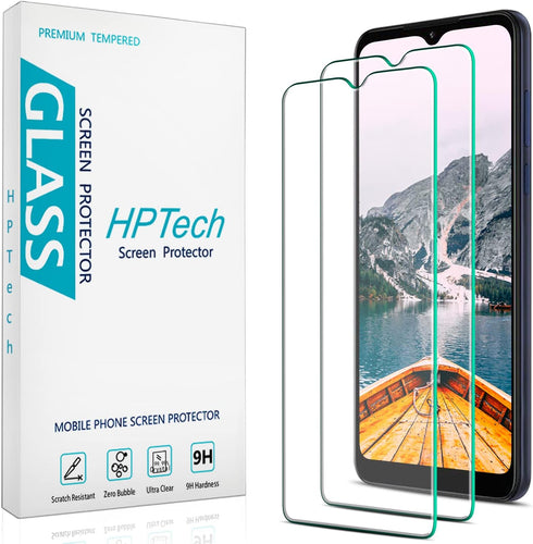 HPTech Screen Protector (2 Pack) for Motorola Moto G Pure, Tempered Glass, Easy to Install, Anti Scratch