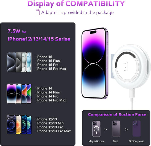 UCOMX Nano Mini Magnetic 2 in 1 Wireless Charger, Traveler Wireless Folding Charging Station, Compatible for iPhone