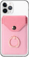 Card Holder & Ring Stand for Smartphones, Stick-on Wallet for iPhone & Android, Adhesive Credit Card Sleeve