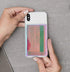 CheapSunday ID Card Holder for Back of Phone, Leather Phone Wallet Stick On with Stand, Flip Waterproof Leather