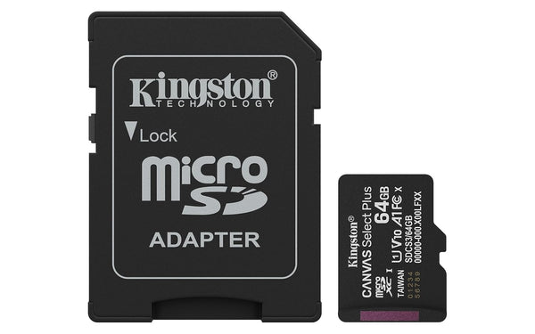 Kingston 64GB Canvas Select Plus microSD Card | Up to 100MB/s | Class