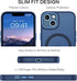 BENTOBEN iPhone 13 Case - Slim, Shockproof, Translucent Matte, Navy Blue, Compatible with MagSafe, for Men, Women,