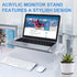 Generic Acrylic Monitor Stand Clear Monitor Riser Desk Laptop Stand Riser Laptop/PC/Multimedia Monitor Stand for Home