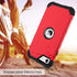 BENTOBEN for iPhone SE 2022 Case, Heavy Duty 3 in 1 Full Body Rugged Shockproof Cover for Girls Women, Red/Black