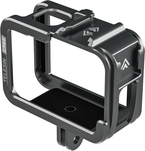 TELESIN Aluminum Protective Case for GoPro Hero 12 11 10 9 Black, Fits ND CPL Lens Filter with Cold Shoe