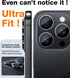 TORRAS LensGuard iPhone 15 Pro/iPhone 15 Pro Max Camera Lens Protector, Aerospace Grade 9H Tempered Glass, Black