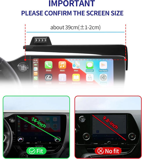 Masergogo 2022-2026, 14" 360 Car Phone Holder for Lexus NX/NX Hybrid Screen Fixed Clip, Auto Accessories Navigation
