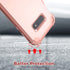 IDweel for Galaxy S10E Case with Tempered Glass Screen Protector - Hybrid 3 in 1 Shockproof Heavy Duty Protection, Rose